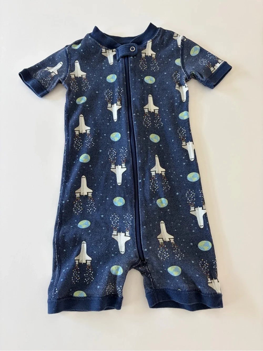 Hanna Andersson Baby Summer Zip Sleeper Galactic Print 100% Organic 3T